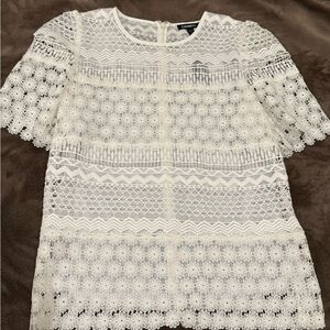 Express White Lace Blouse